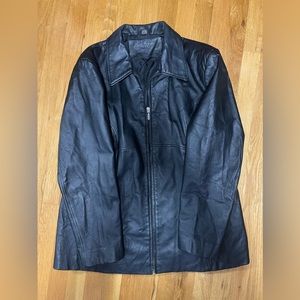 Jacqueline Ferrar Genuine Black Leather Jacket